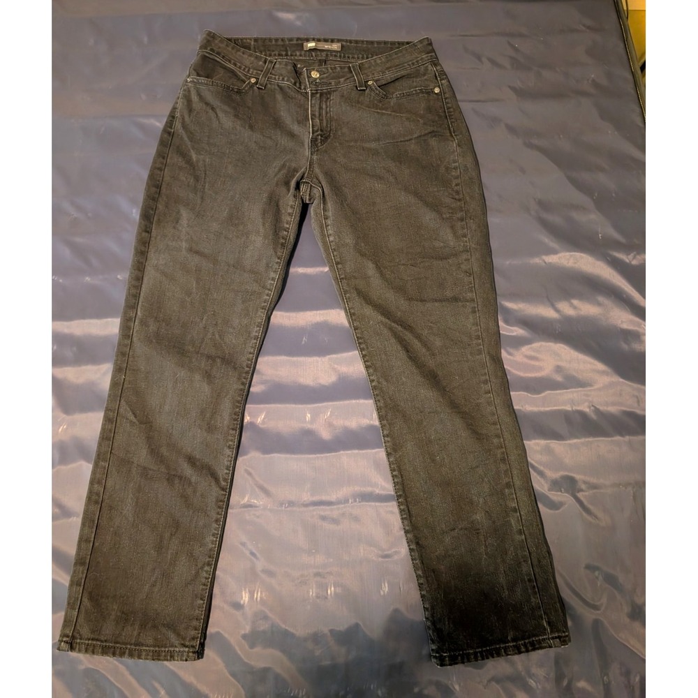 Levis Women 529 Curvy Skinny Leg Jeans Black Tab Dark Wash Mid Rise Slim Fit 29